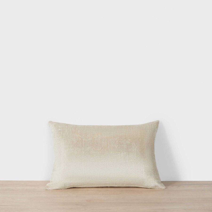Cream Velvet Rectangular Decorative Cushion Cover