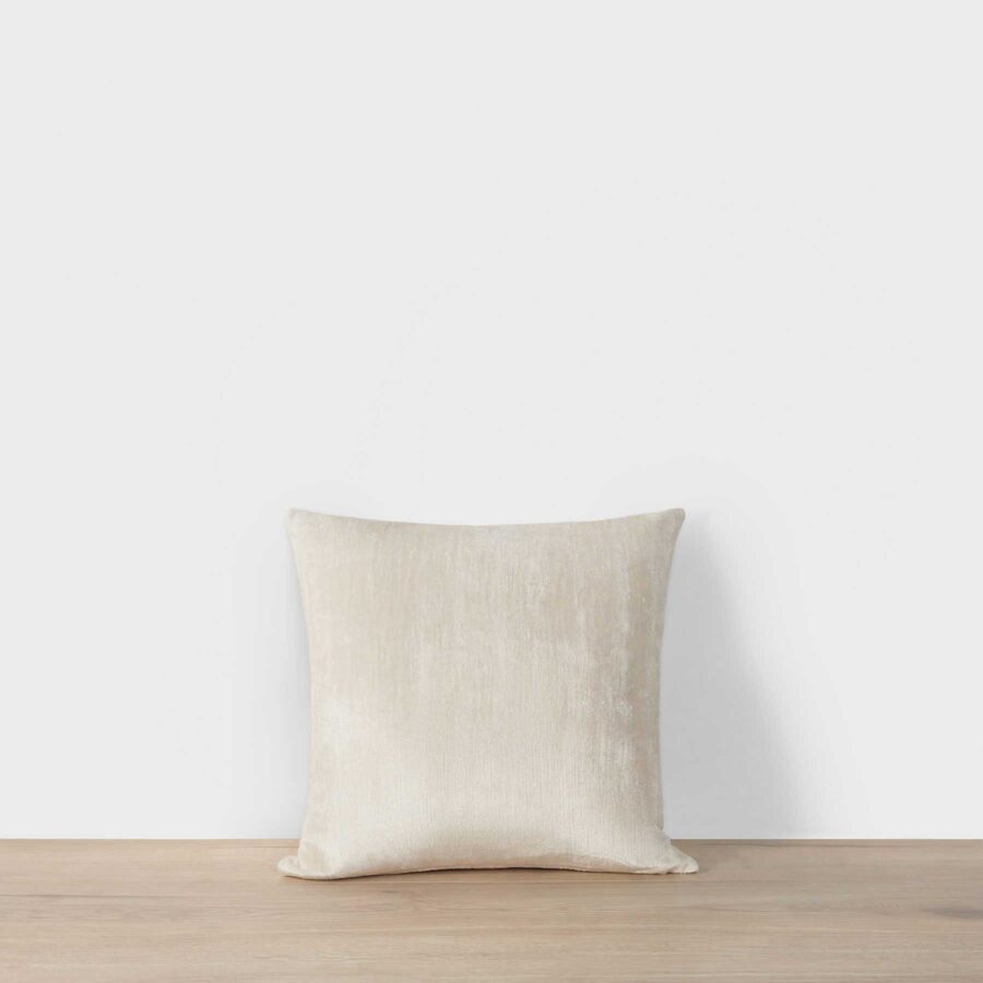 Cream Velvet Square Decorative Cushion Cover
