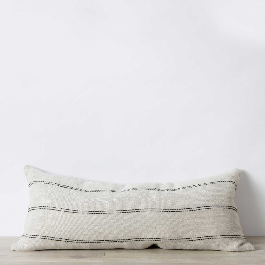 Natural Linen Lumbar Decorative Cushion Cover Style 4