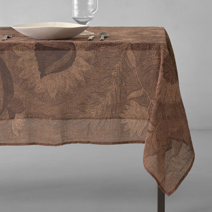 Soft Striped Woven Dining Tablecloth for Entertaining