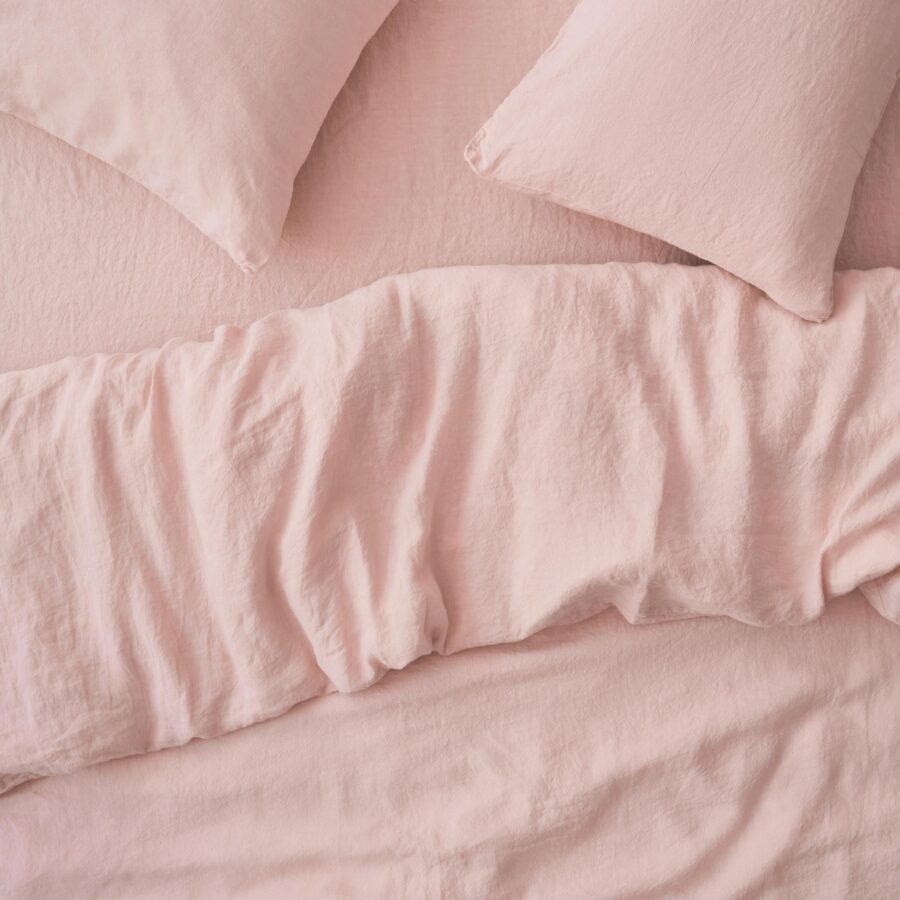 Rose Floral Linen Blend Fitted Sheet