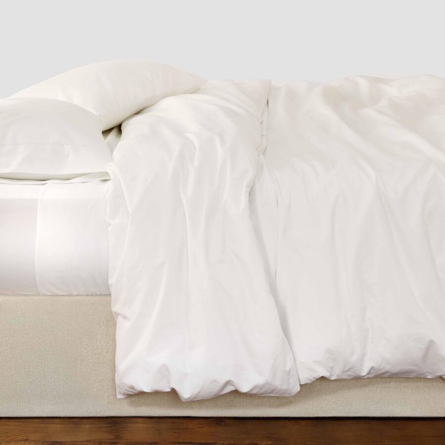 Cotton Sateen Duvet Cover in White