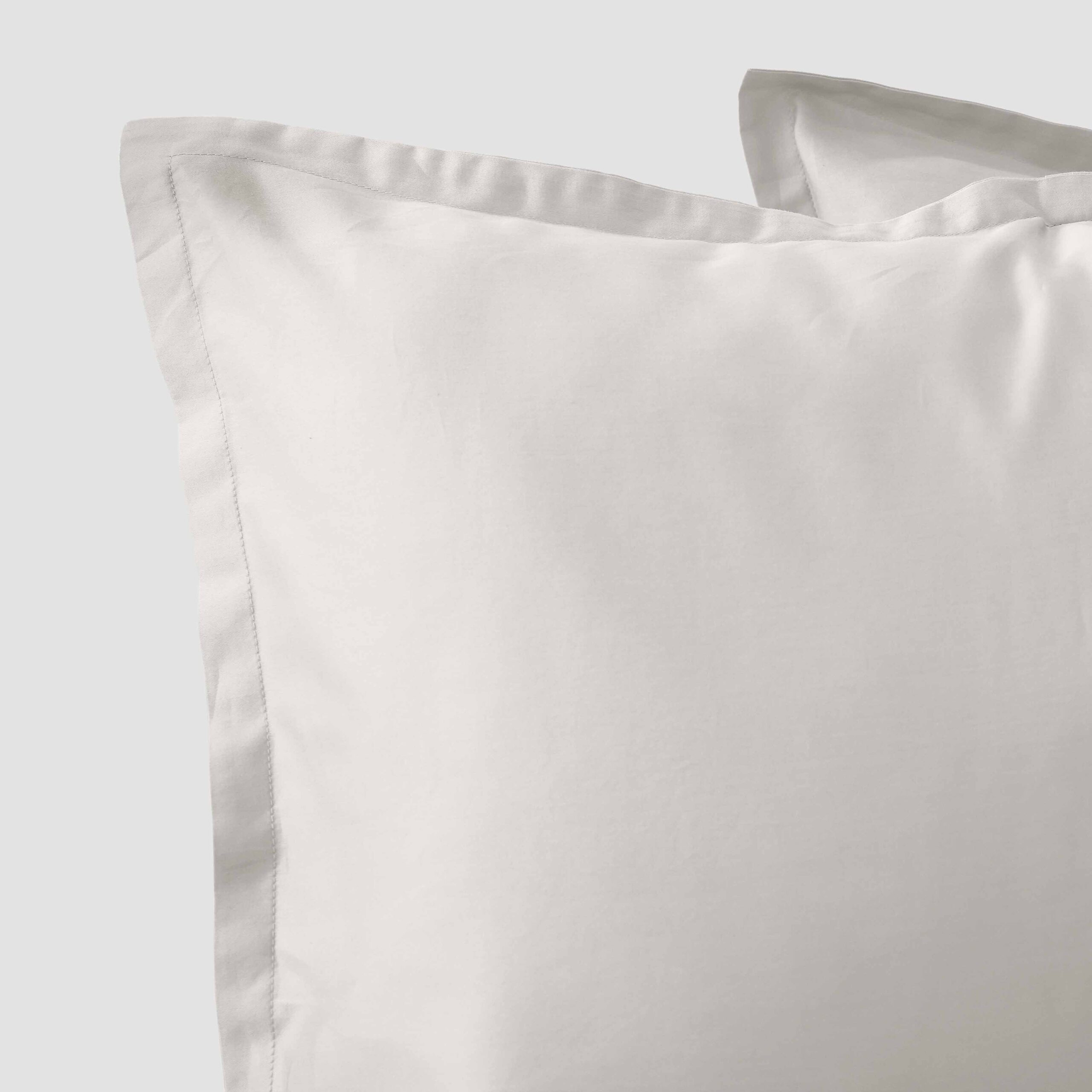 Cotton Sateen Euro Sham Set in White - Image 5