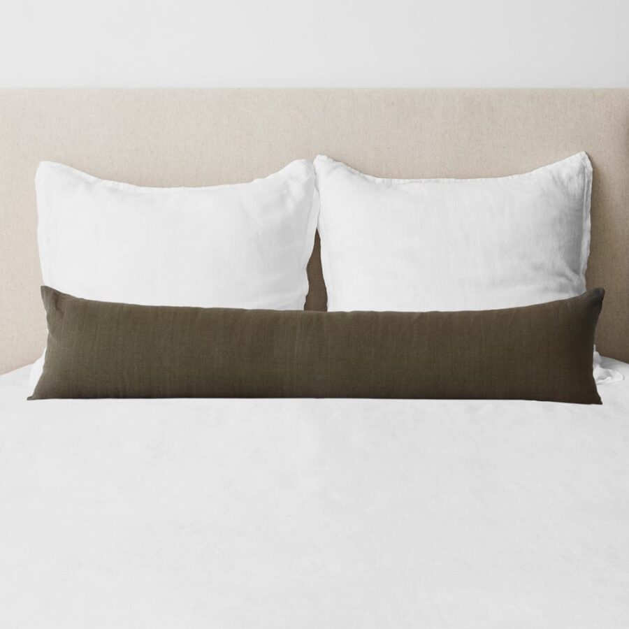 Refined Natural Linen Lumbar Pillow