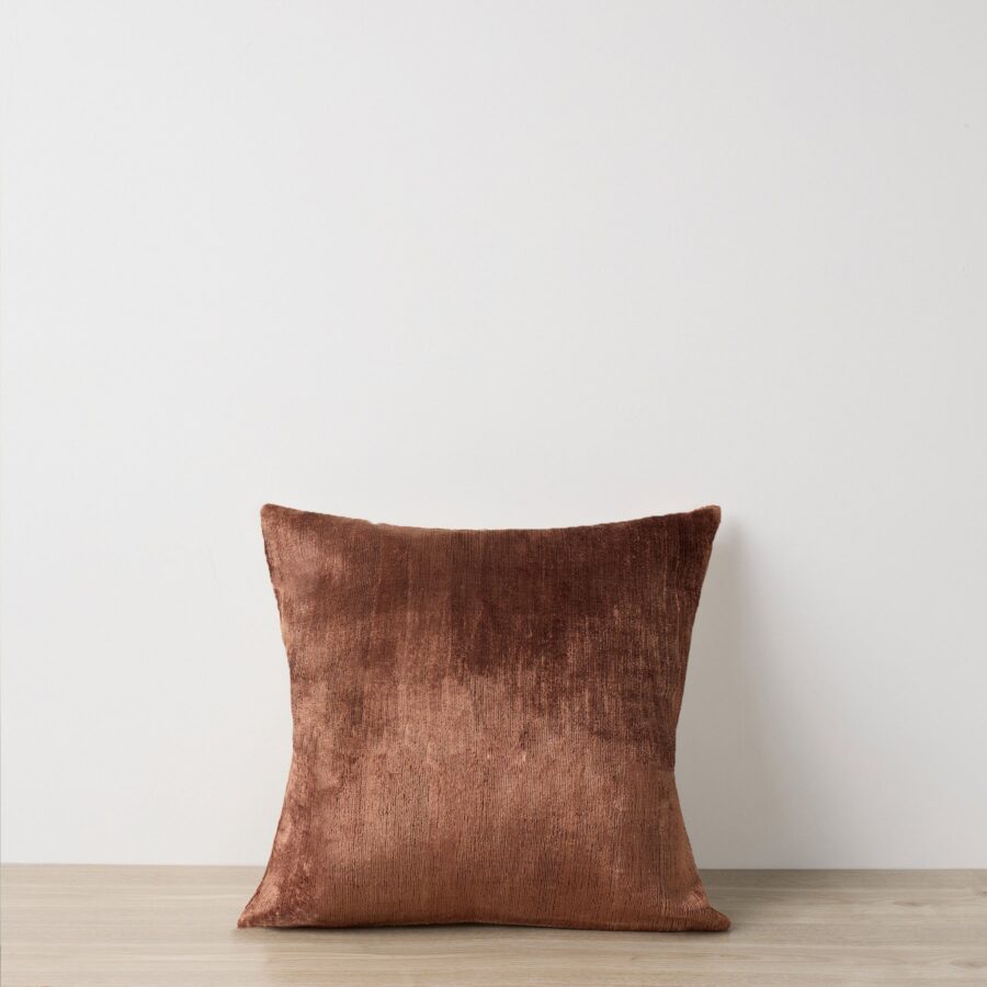 Chestnut Velvet Square Decorative Cushion Cover