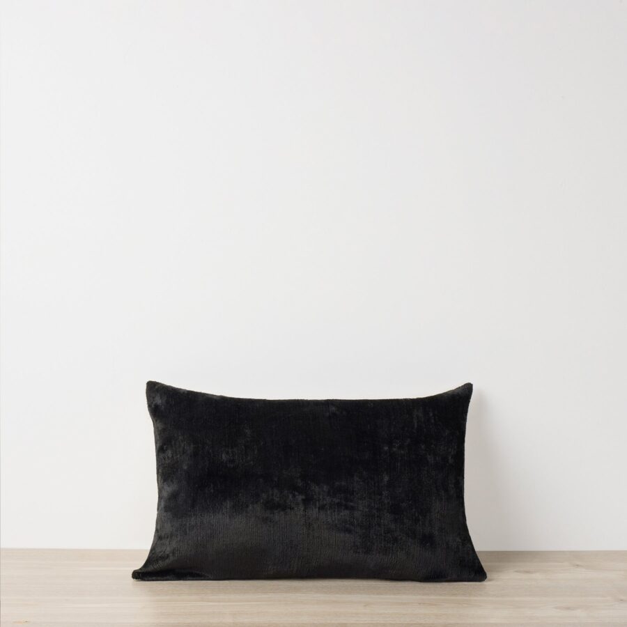 Jet Velvet Rectangular Decorative Cushion Cover
