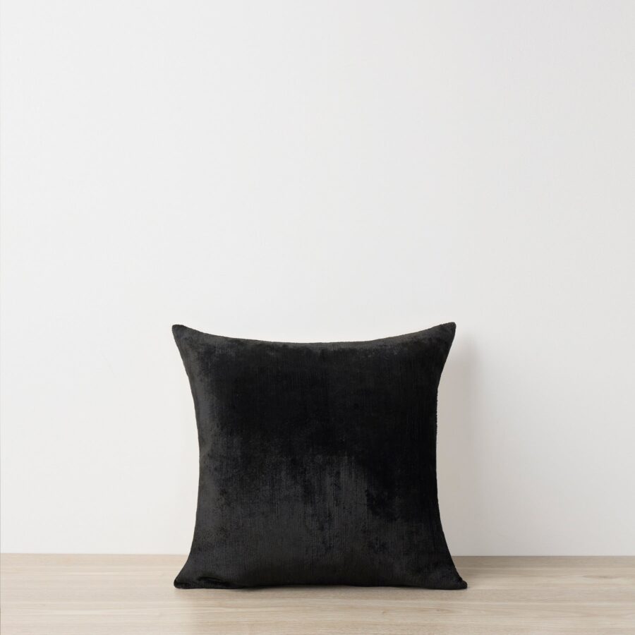 Jet Velvet Square Decorative Cushion Cover