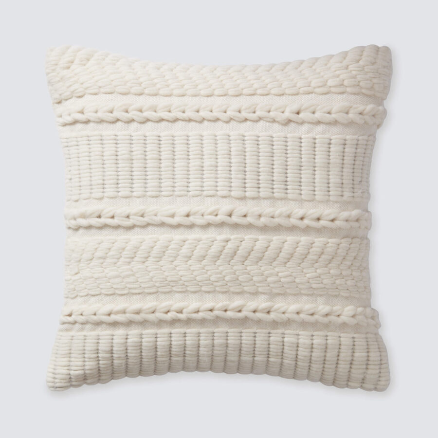 Refined Linear Woven Decorative Pillow